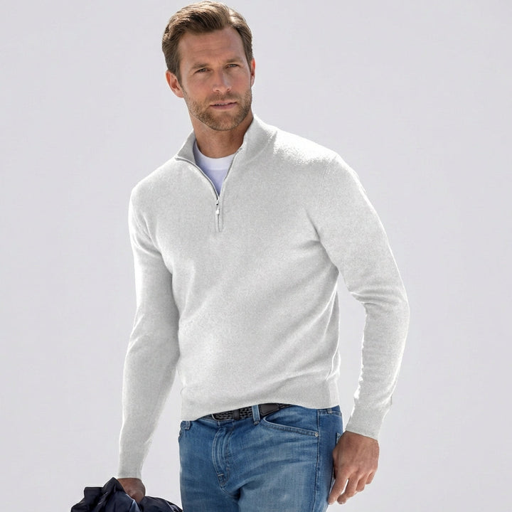 | Breathable Quarter-Zip Knit Pullover