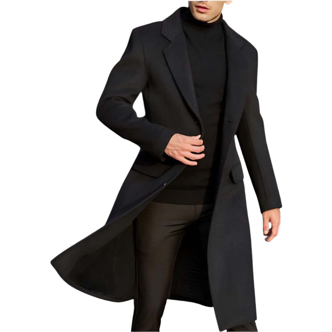 | Men's Refined Warm Wool Overcoat