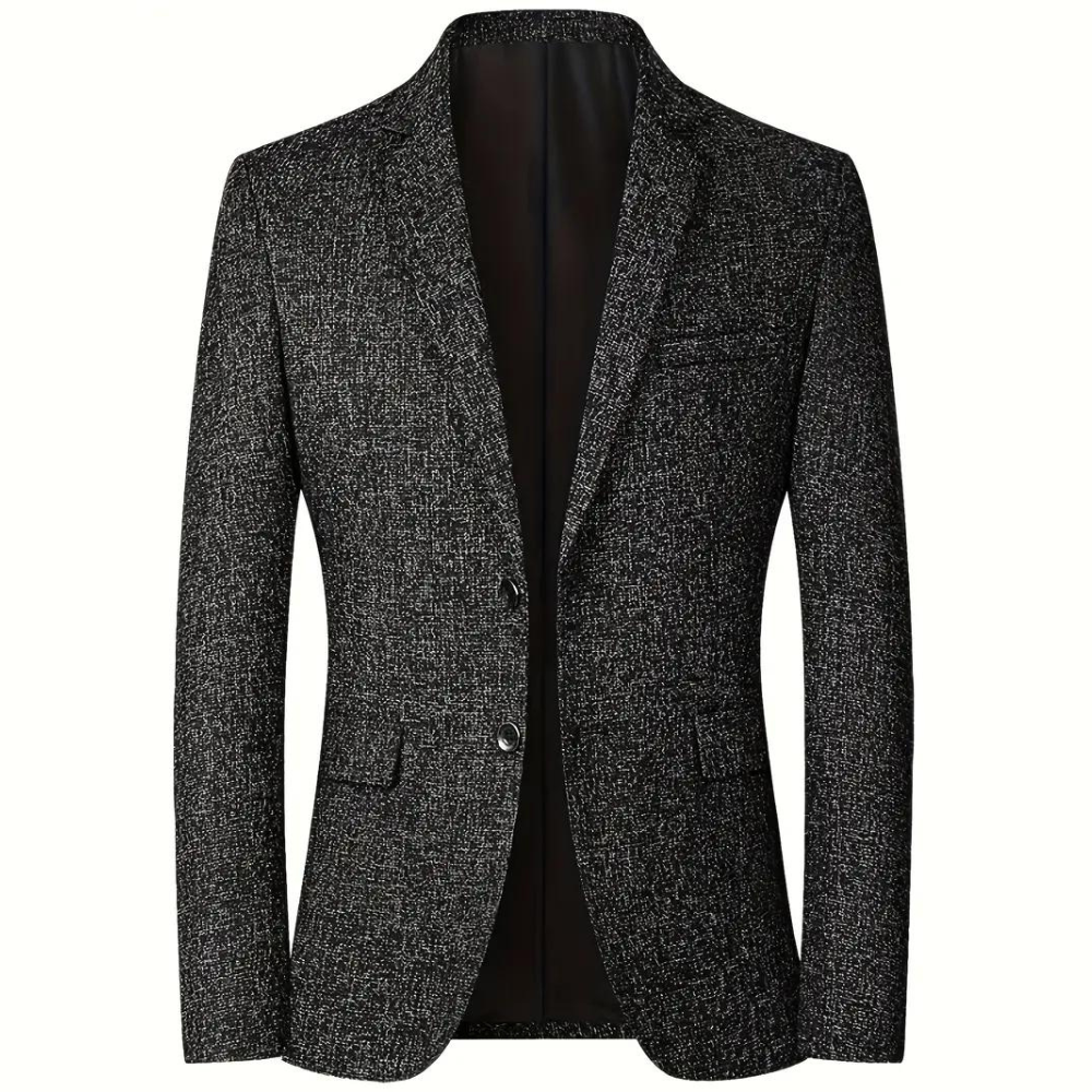 Men's Solid Textured Blazer