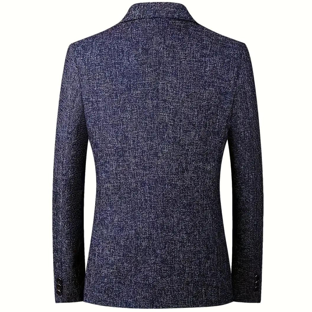 Men's Solid Textured Blazer