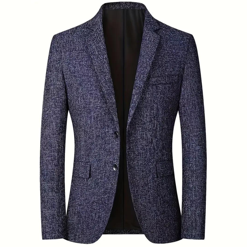 Men's Solid Textured Blazer