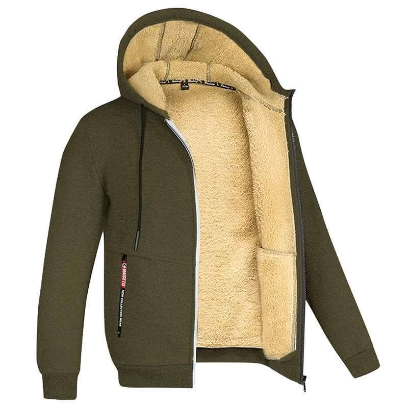 Men's Cozy Sherpa Lining Fleece Hoodie