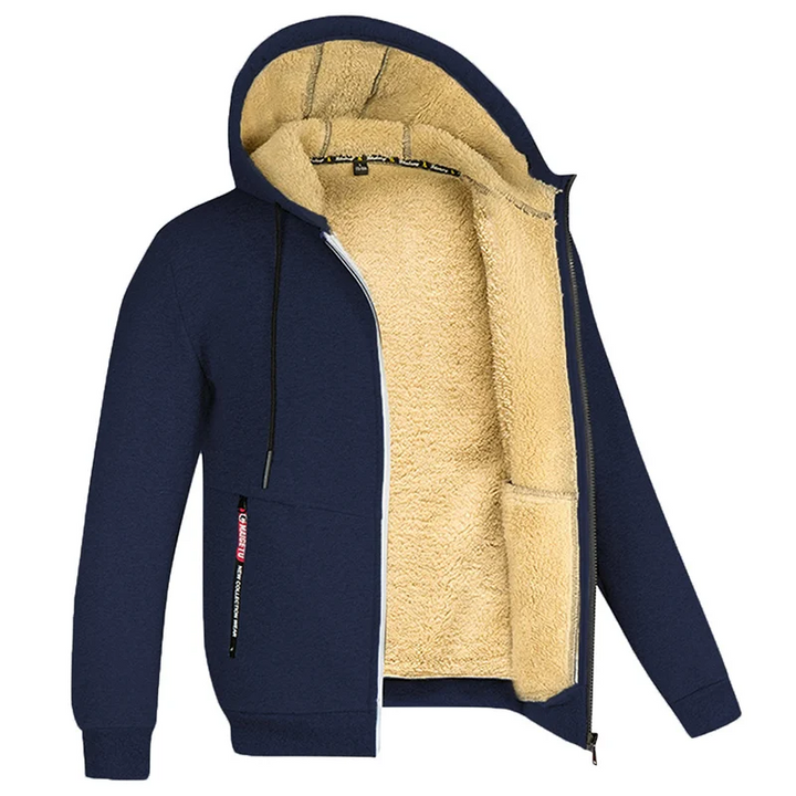 Men's Cozy Sherpa Lining Fleece Hoodie