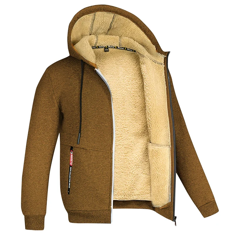 Men's Cozy Sherpa Lining Fleece Hoodie