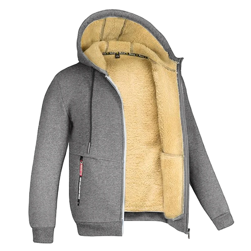 Men's Cozy Sherpa Lining Fleece Hoodie