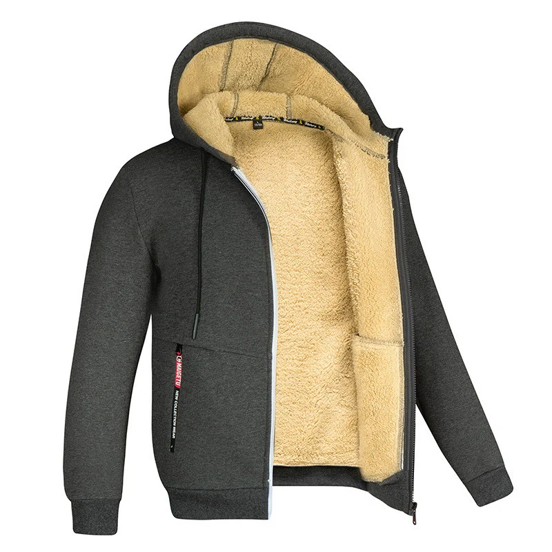 Men's Cozy Sherpa Lining Fleece Hoodie