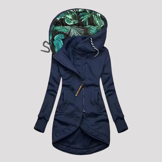 | Women's Asymmetrical Zipper Long Hoodie