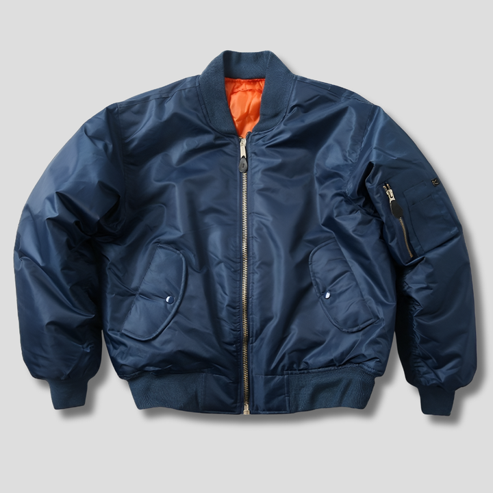 Everyday Zippered Bomber Jacket