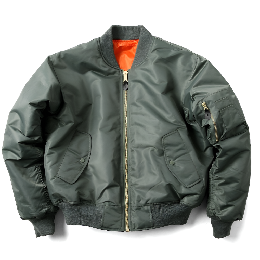 Everyday Zippered Bomber Jacket