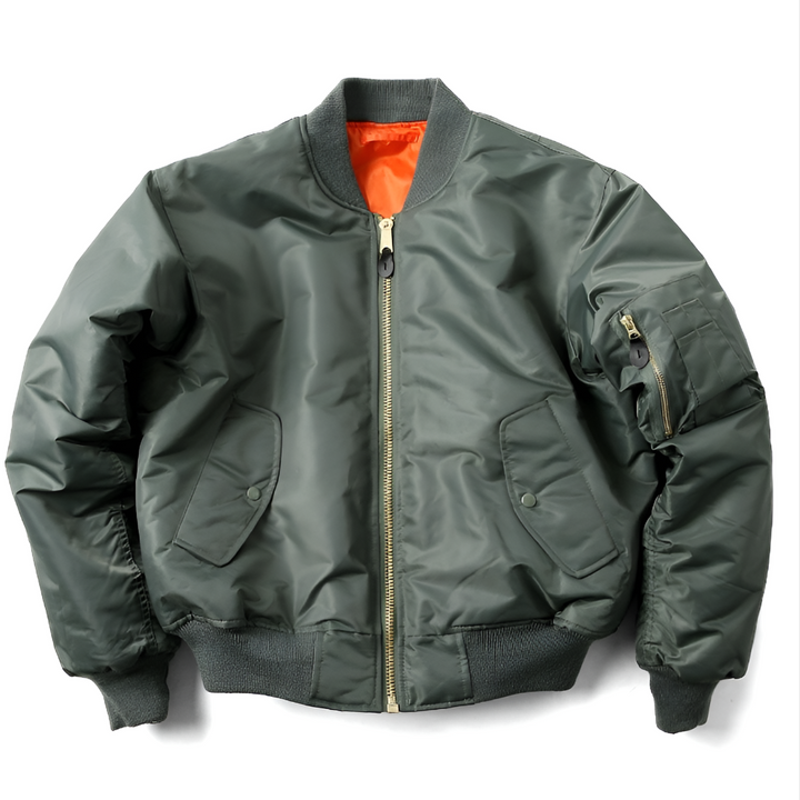Everyday Zippered Bomber Jacket