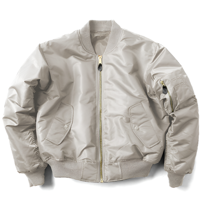 Everyday Zippered Bomber Jacket