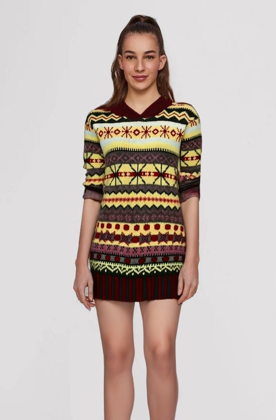 | Traditional Pattern Knitted Pullover