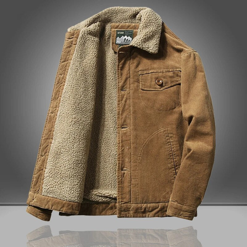 | Men's Insulated Sherpa Lined Corduroy Jacket