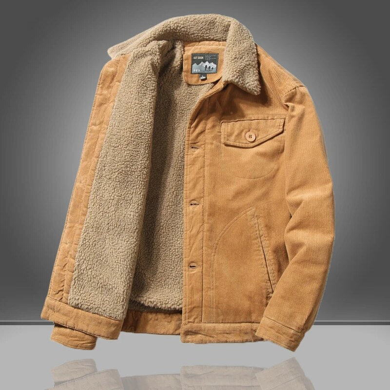 | Men's Insulated Sherpa Lined Corduroy Jacket