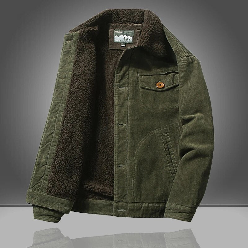 | Men's Insulated Sherpa Lined Corduroy Jacket