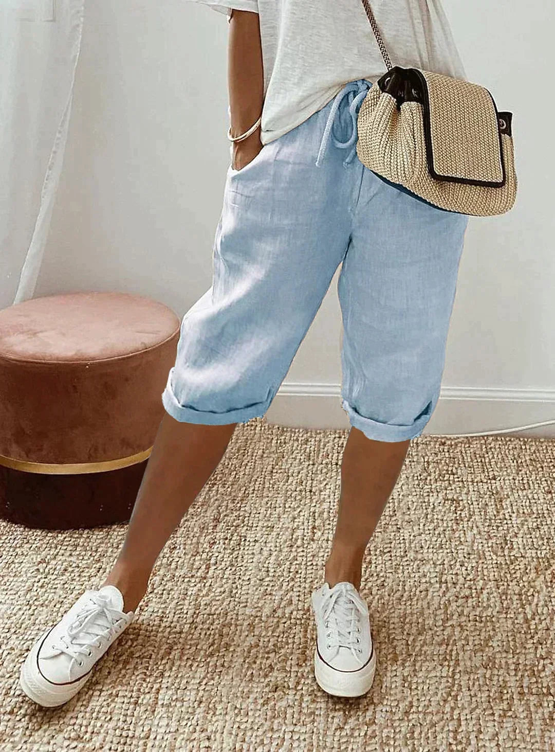 | Linen Capris for Everyday Comfort