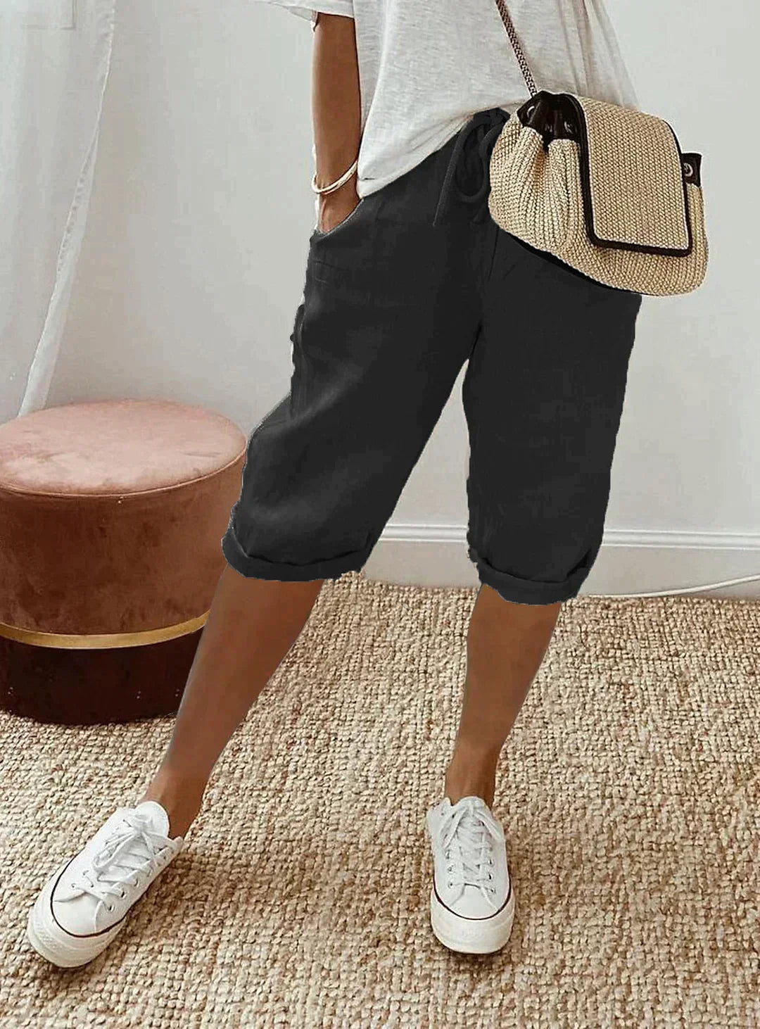 | Linen Capris for Everyday Comfort