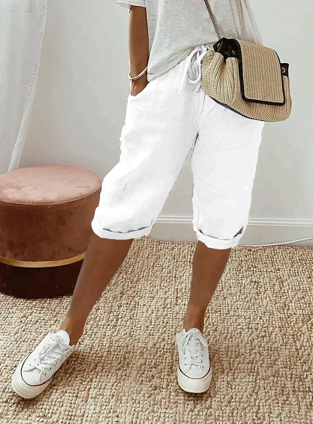 | Linen Capris for Everyday Comfort