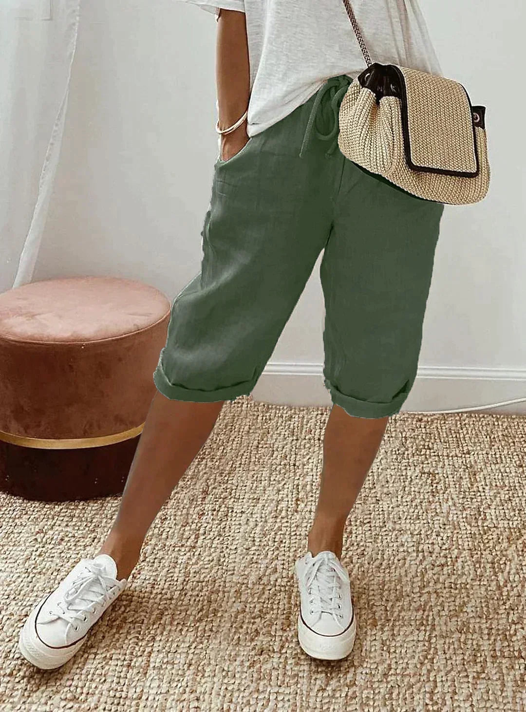 | Linen Capris for Everyday Comfort