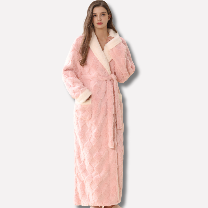 | Women's Cozy Hooded Robe to the Ankles