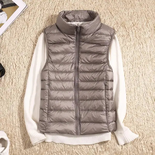 | Women's Lightweight Insulated Vest with Stand Collar