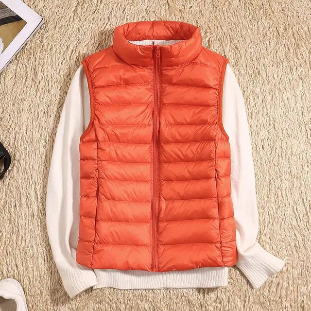 | Women's Lightweight Insulated Vest with Stand Collar