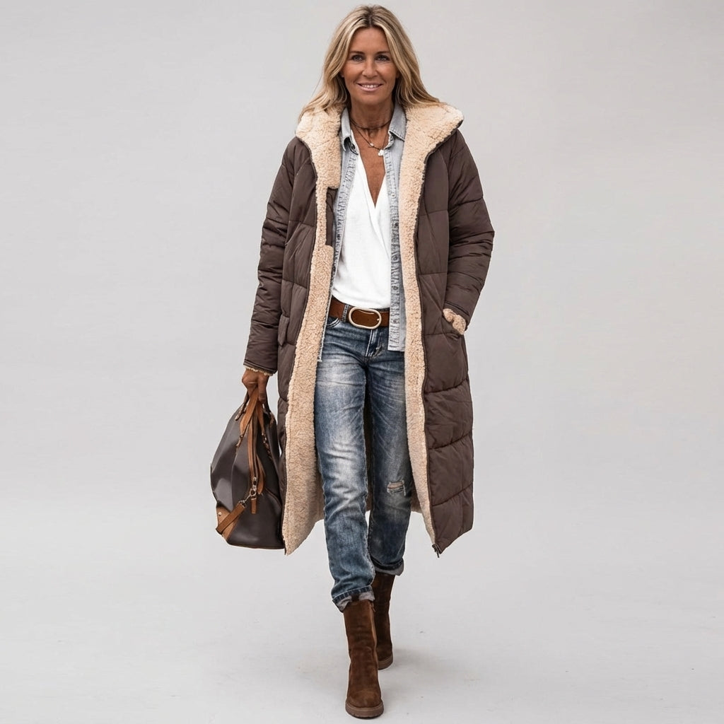 Cozy Reversible Long Puffer Jacket