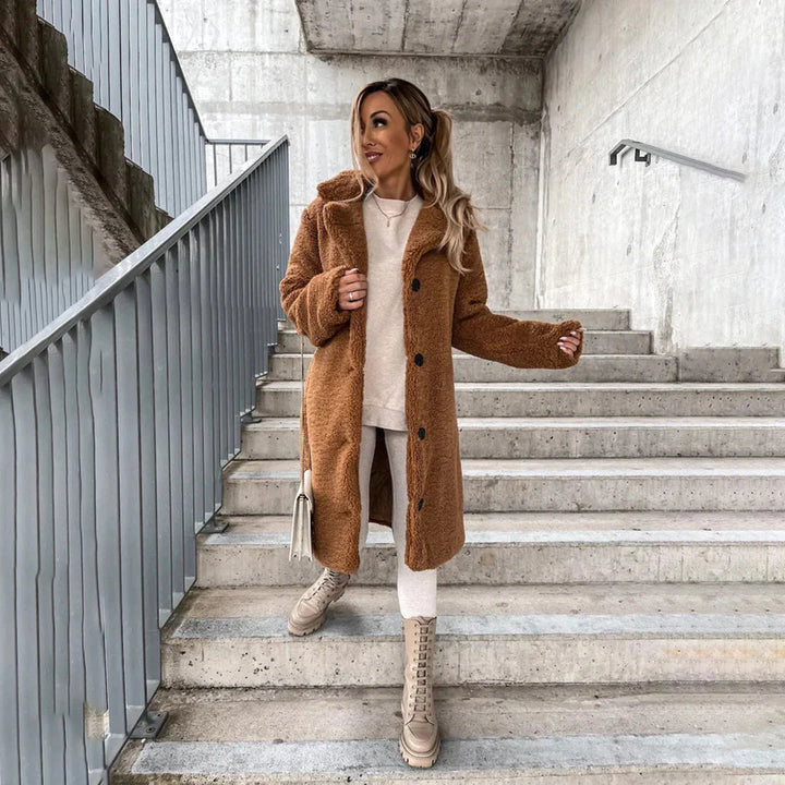 Cozy Long Collar Teddy Coat