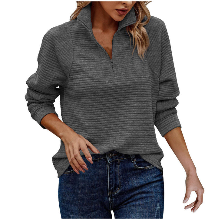 | Women's Textured Quarter Zip Sweater
