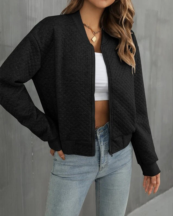 | Lightweight Quilted Bomber Jacket