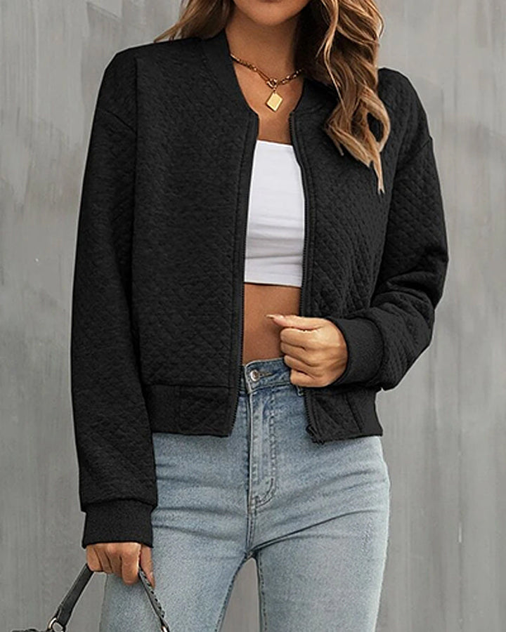 | Lightweight Quilted Bomber Jacket