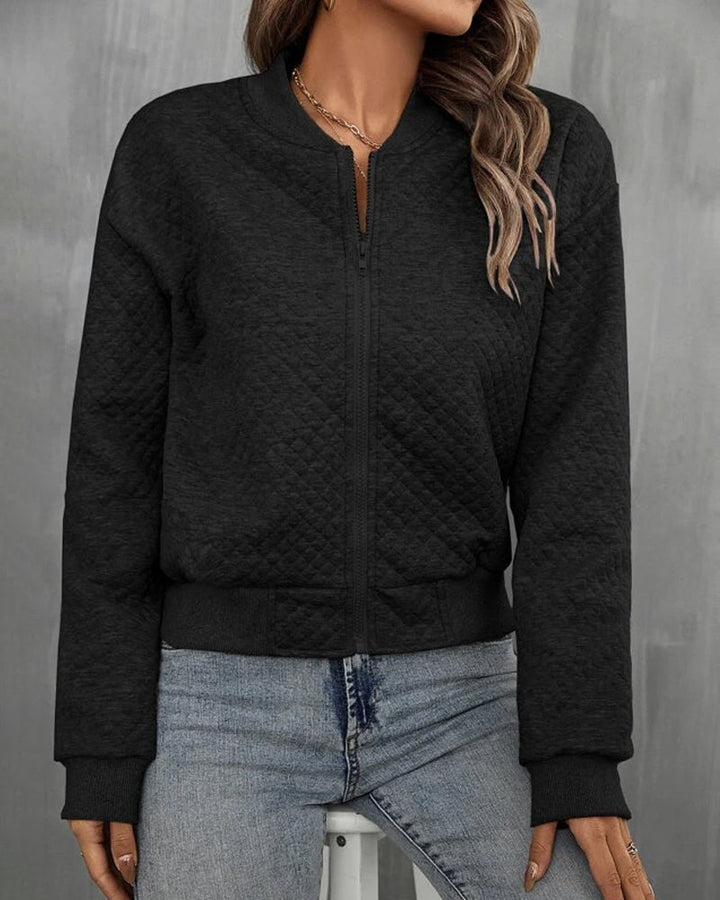 | Lightweight Quilted Bomber Jacket