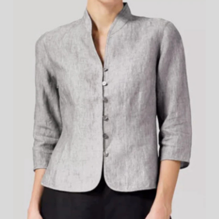 Ladies Elegant Stand Collar Blouse