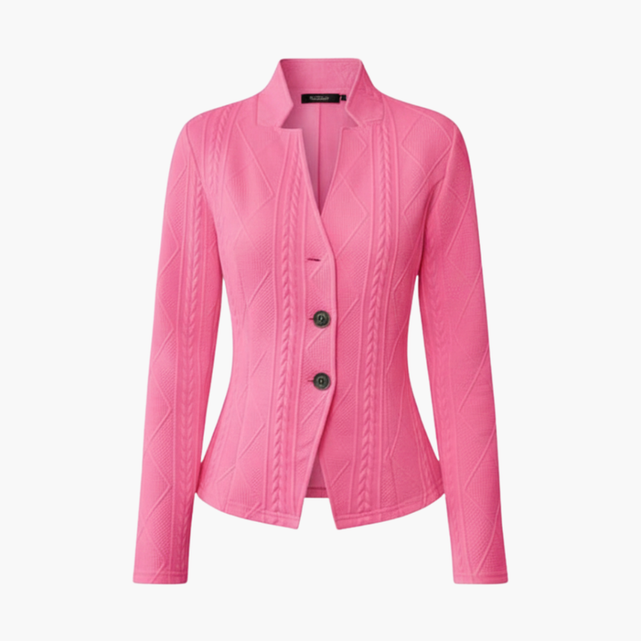 | Textured Button-Front Blazer