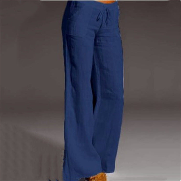 Flowing Wide-Leg Linen Pants