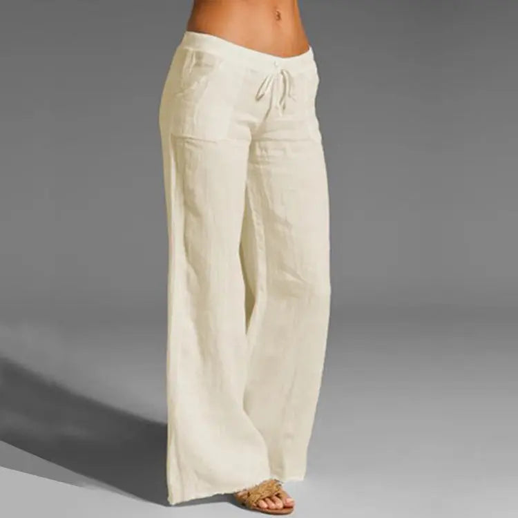 Flowing Wide-Leg Linen Pants