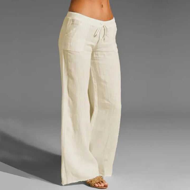 Flowing Wide-Leg Linen Pants