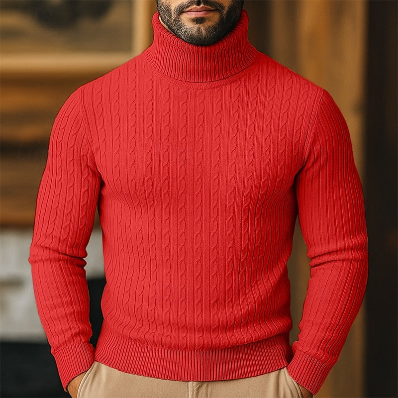 Rupert | Cable Knit Turtleneck