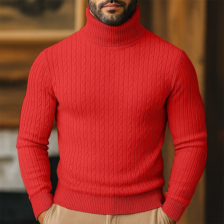 Rupert | Cable Knit Turtleneck