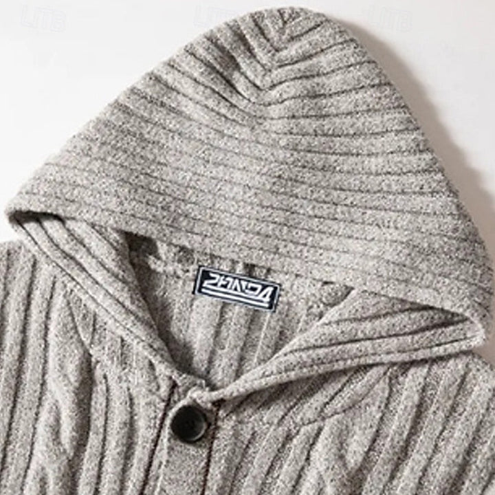 Graham | Cable Knit Hoodie Cardigan