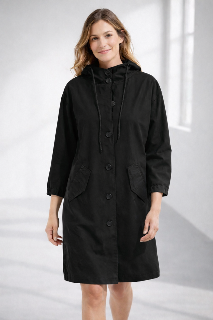 | Mid-Length Casual Hooded Jacket
