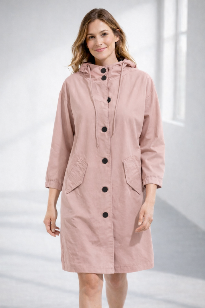 | Mid-Length Casual Hooded Jacket