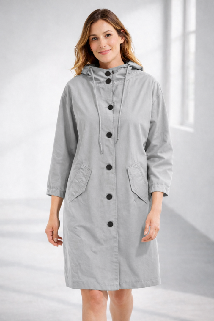 | Mid-Length Casual Hooded Jacket