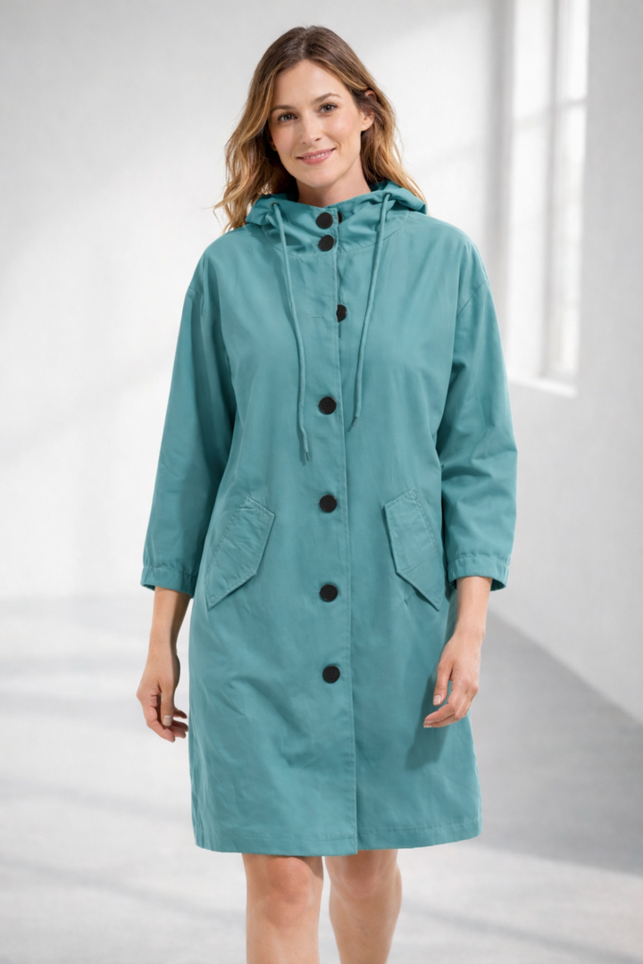 | Mid-Length Casual Hooded Jacket