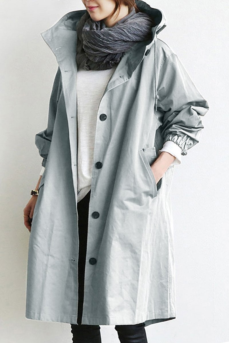 | Mid-Length Casual Hooded Jacket