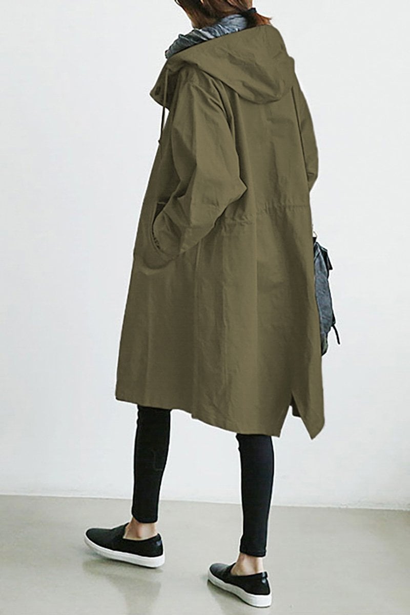 | Mid-Length Casual Hooded Jacket