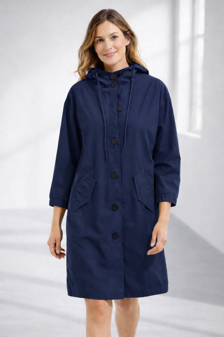 | Mid-Length Casual Hooded Jacket