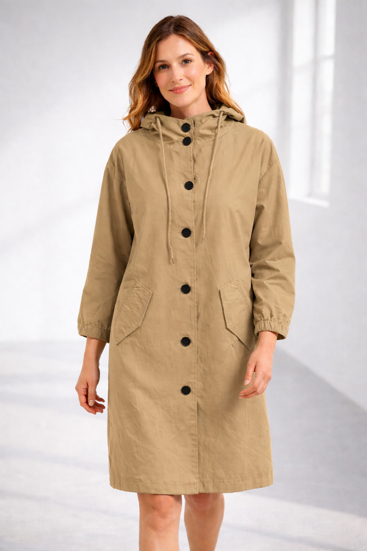 | Mid-Length Casual Hooded Jacket