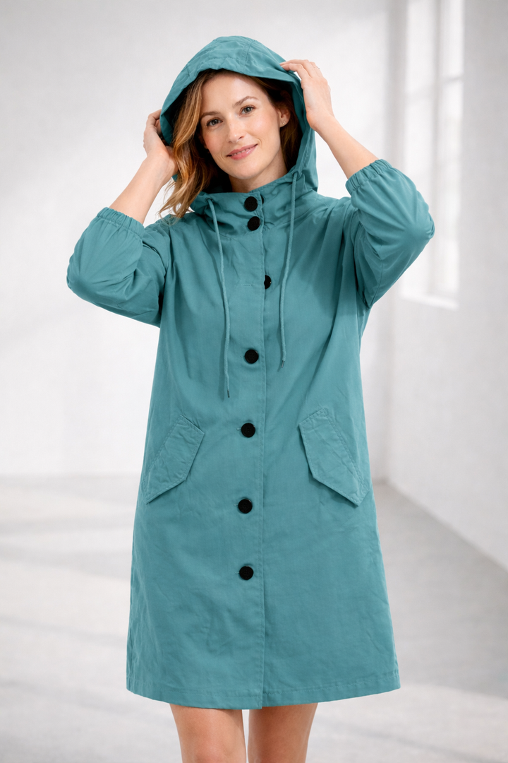 | Mid-Length Casual Hooded Jacket