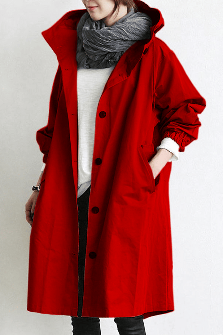 | Mid-Length Casual Hooded Jacket